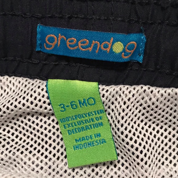 5/$25 Greendog infant 3/6 months swim trunks w/functional drawstring navy/white - Picture 3 of 4